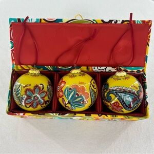 Vera Bradley 2012 Provencal Ornament Trio